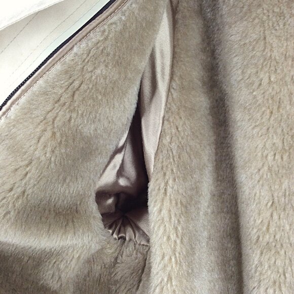 VTG London Fog Maincoats Trench Coat Mens 42R Beige Faux Fur Removable Lining - Picture 7 of 9